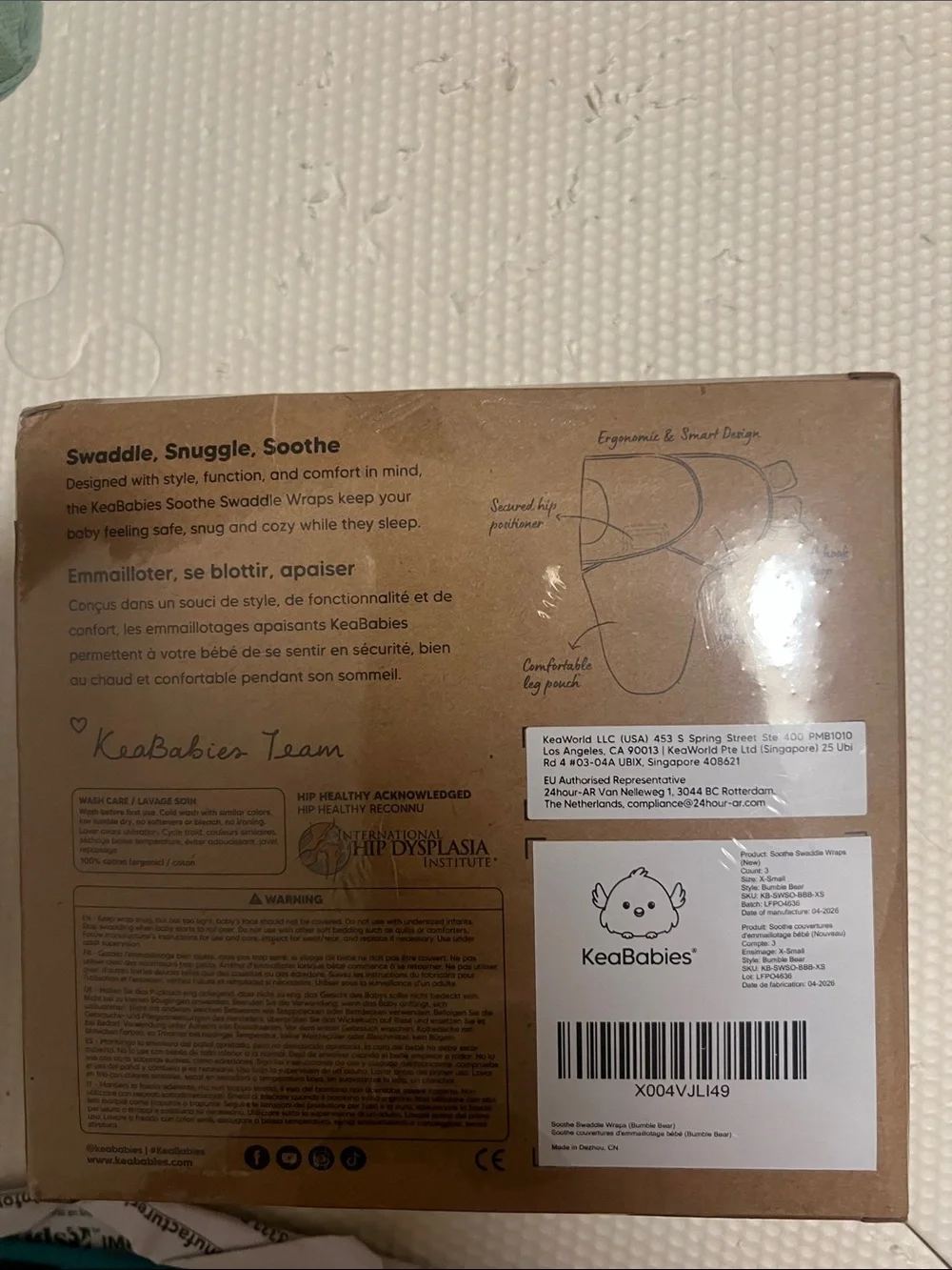 KeaBabies 3-Pack Organic Baby Swaddles for Newborns, Infant (0-6M)